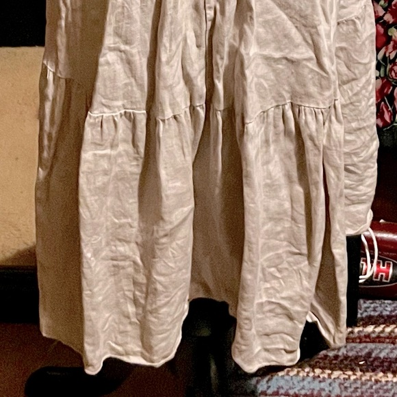 Linen Ruffle Maxi Dress - Picture 2 of 4